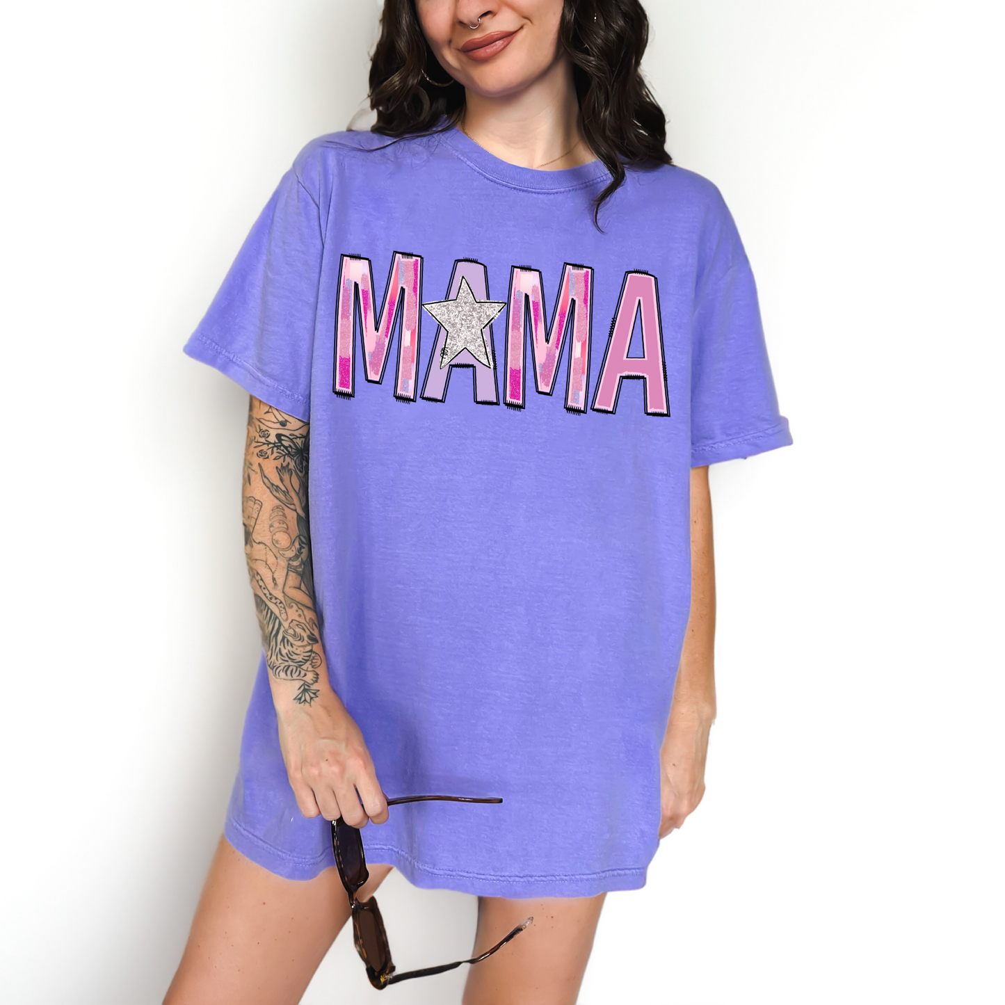 Purple preppy mama