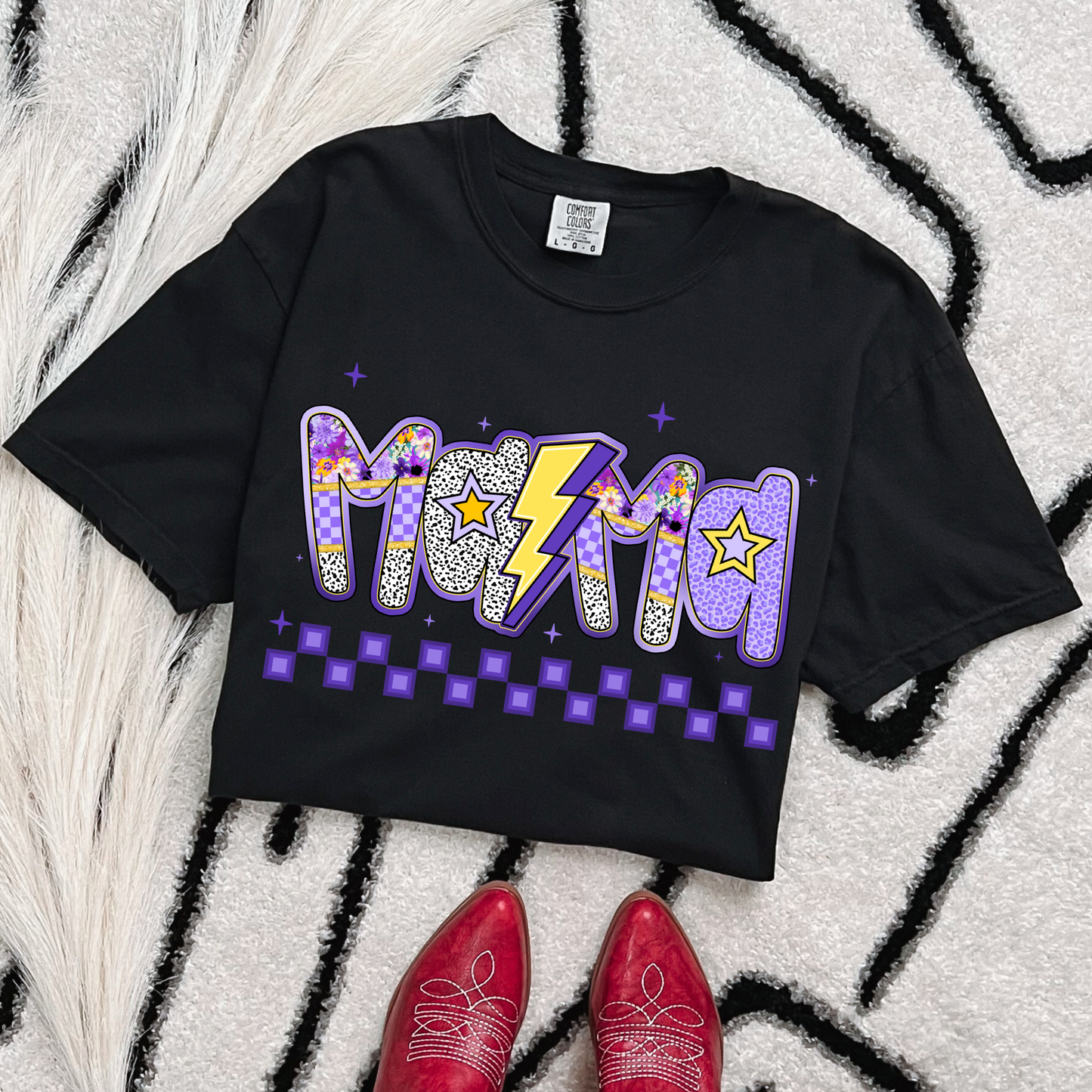 Purple preppy mama