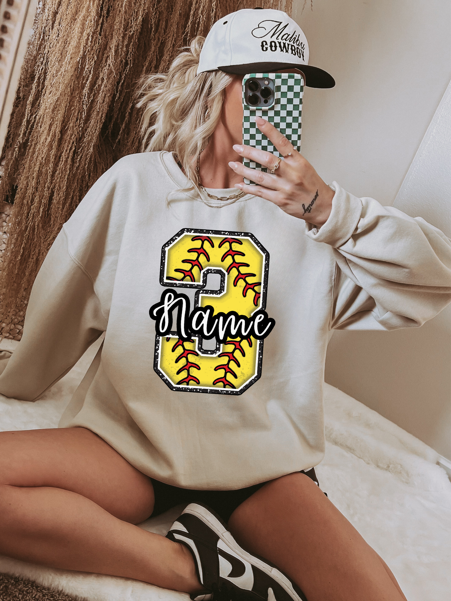 Softball custom name & #