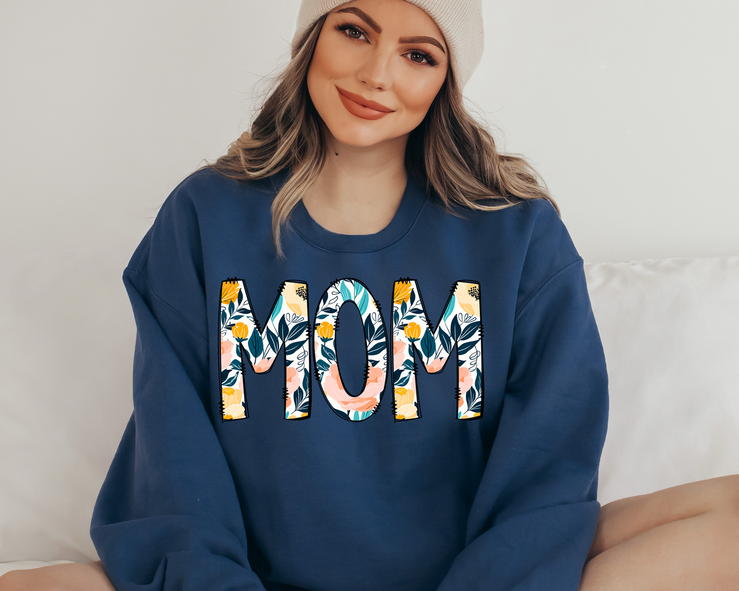 Mama blue floral