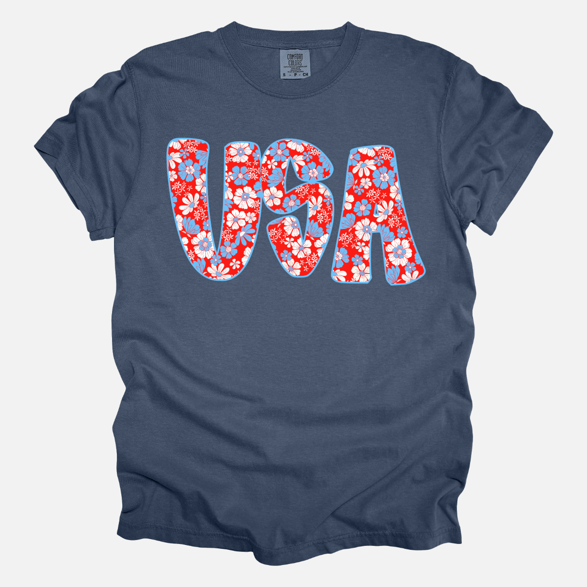 Red floral USA