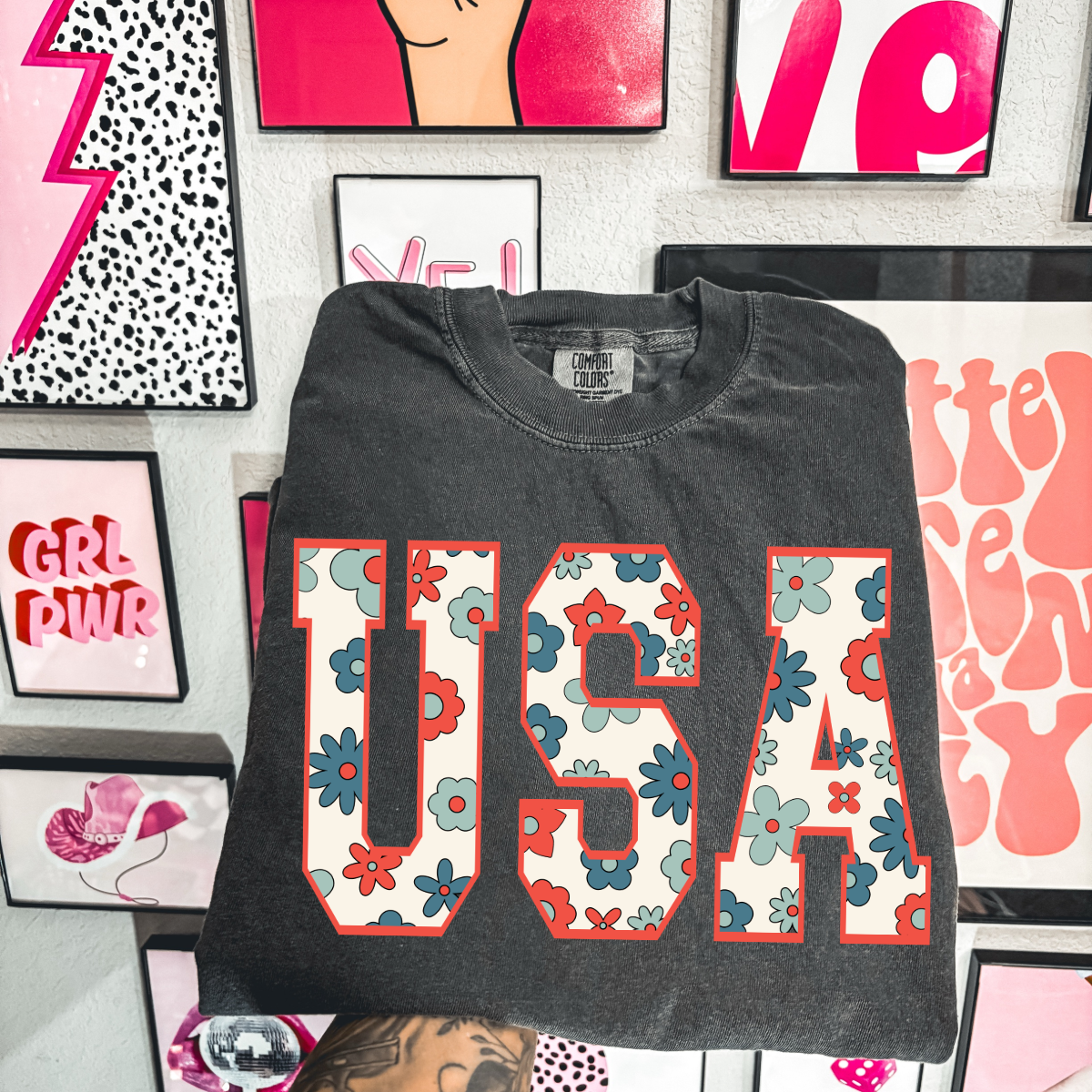 USA white floral