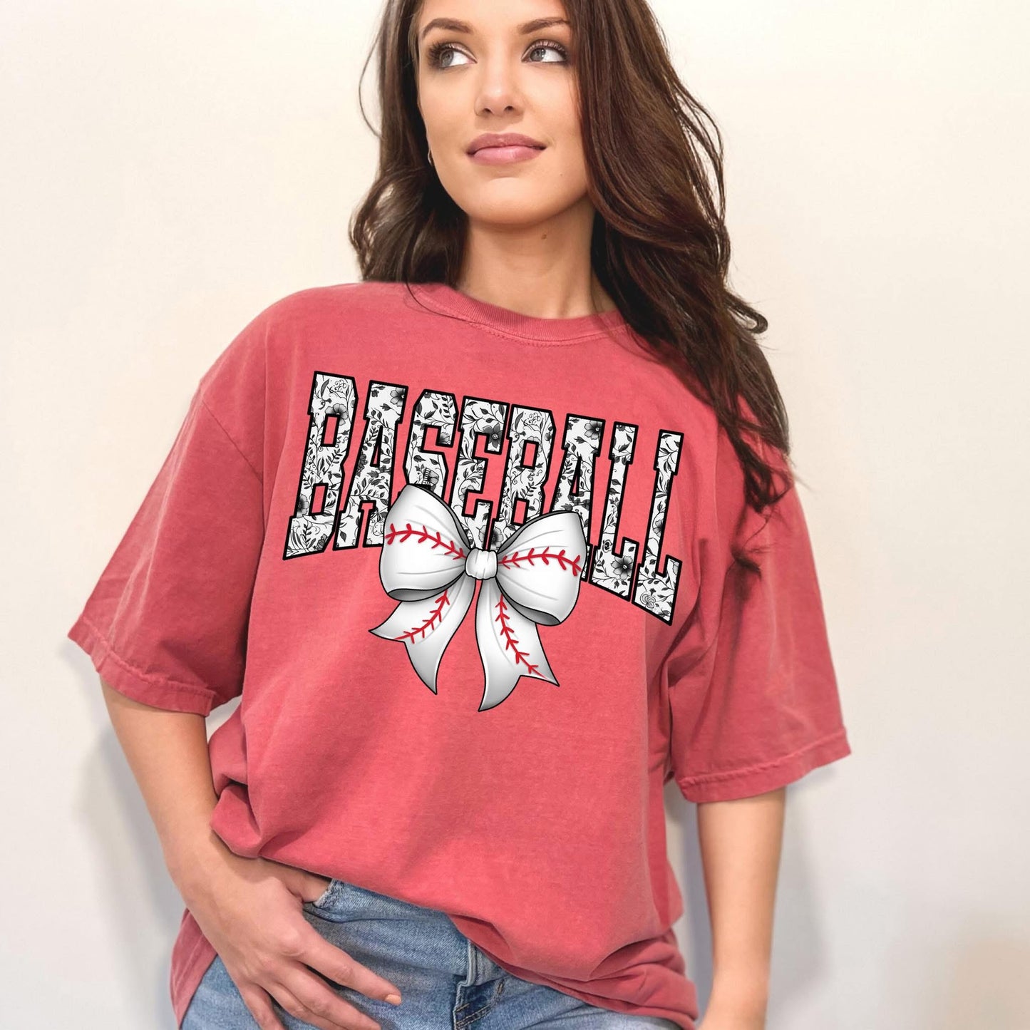 Baseball floral bow