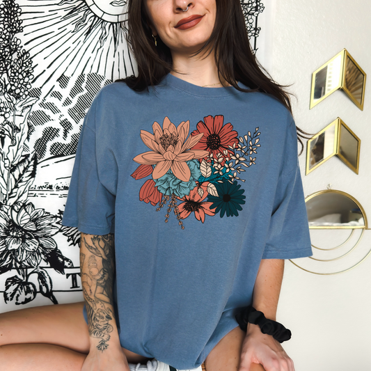 Bundle  blue flowers