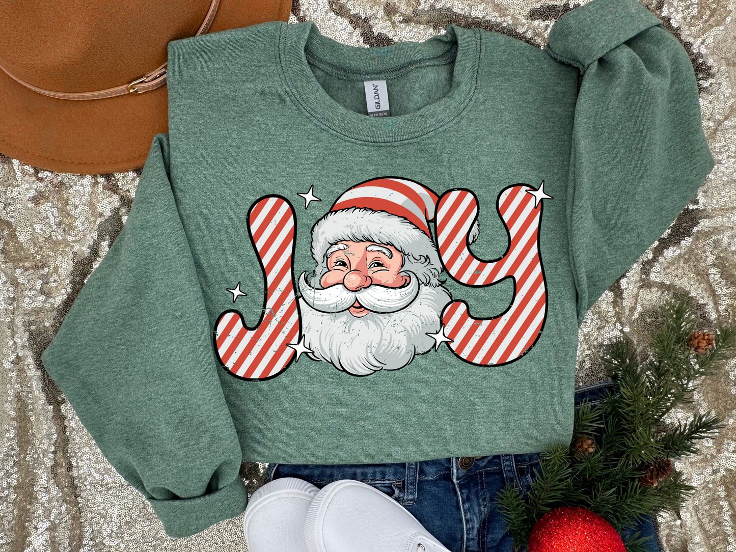 Joy Santa striped