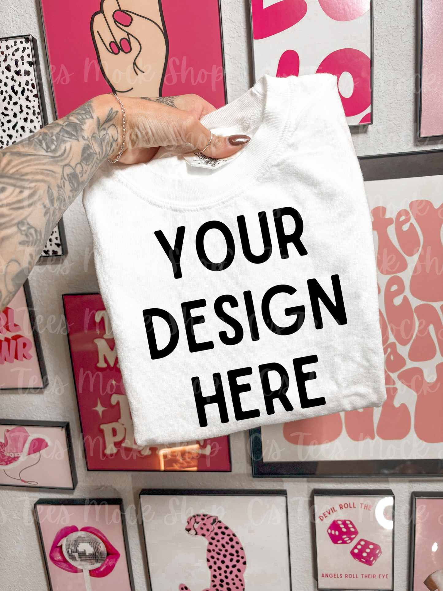 Comfort color white mockup