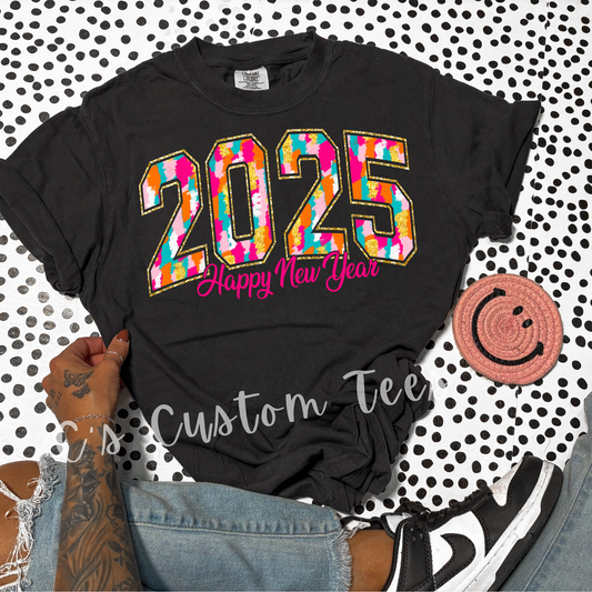 2025 colorful big font