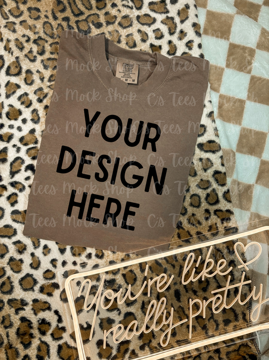 Comfort color espresso mockup