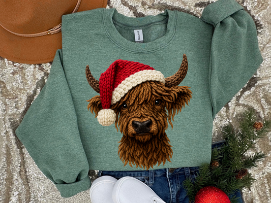 Highland cow stitched look