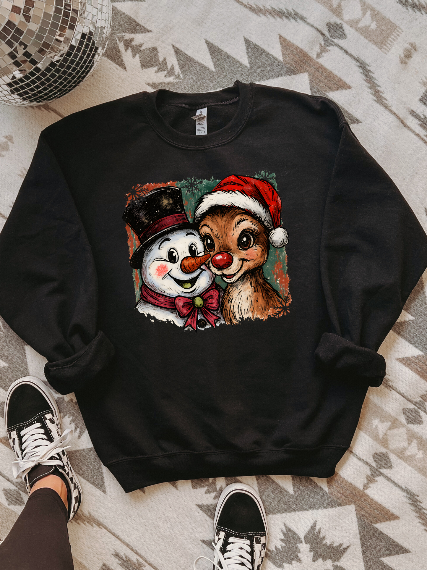 Snowman & reindeer
