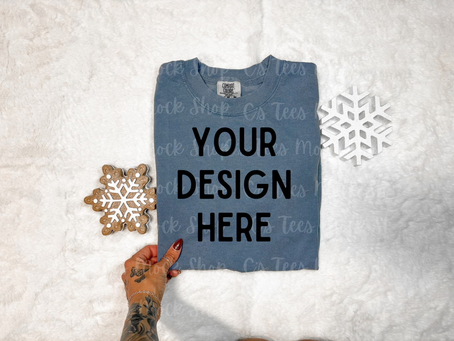 Comfort color blue Jean mockup