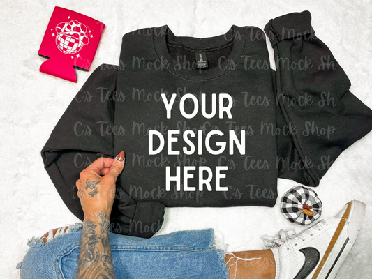 Gildan black mockup