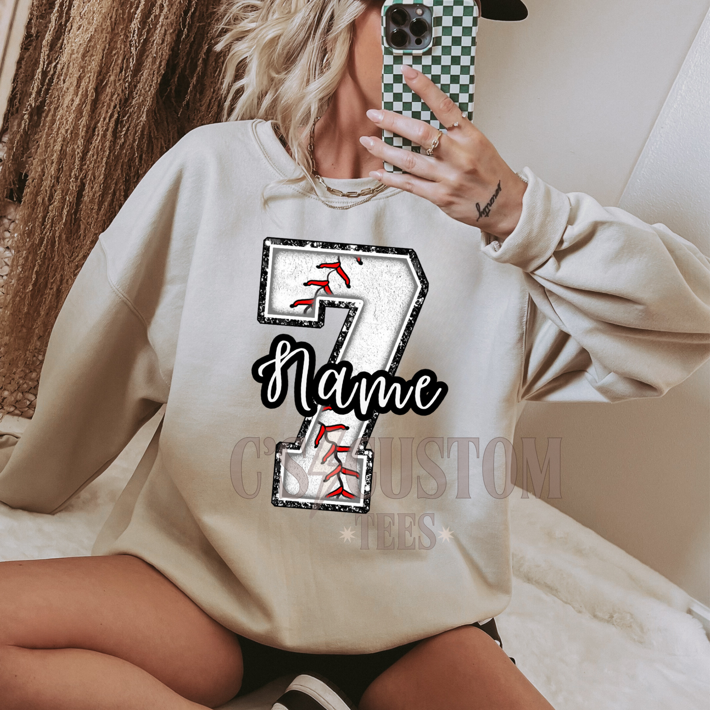 Baseball custom name & #