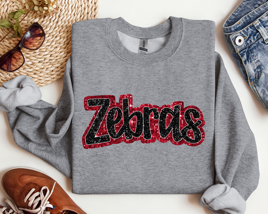 Claremore zebras glitter -children