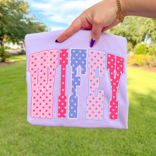 Wifey polka dot