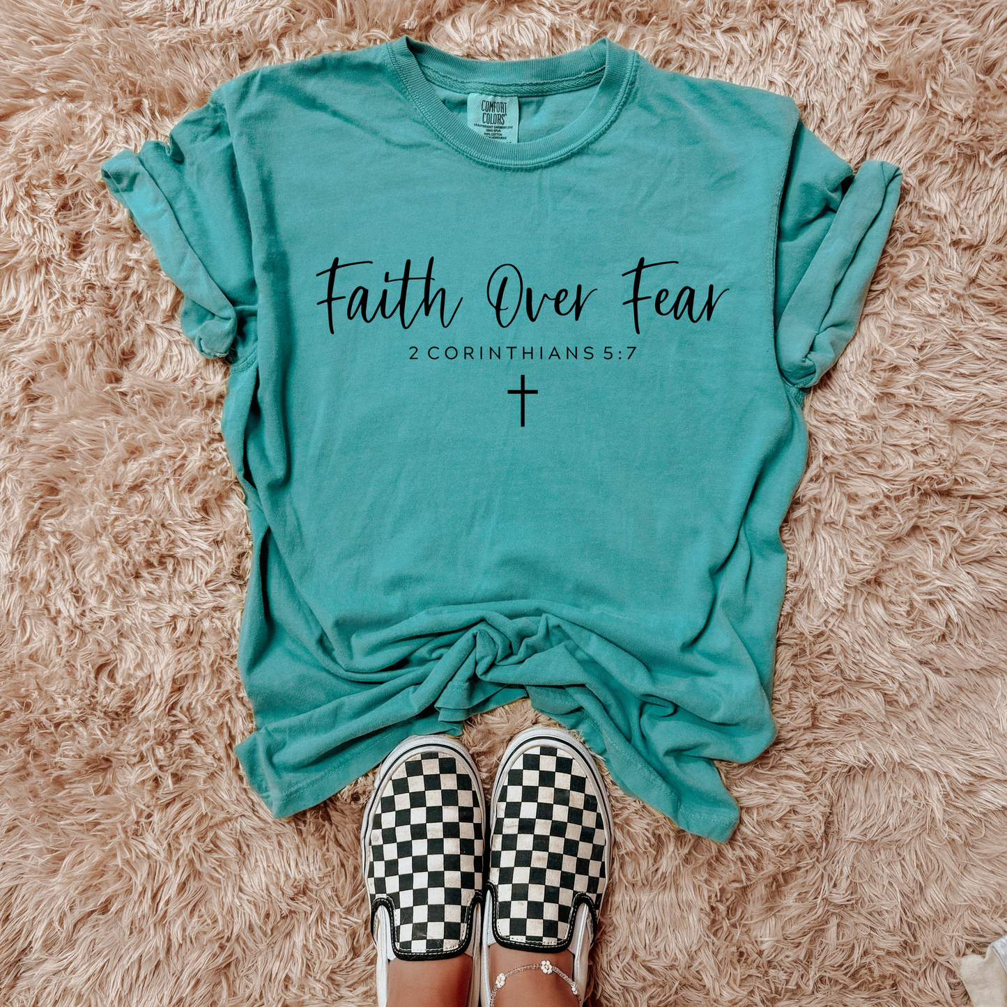 Faith over fear -black font