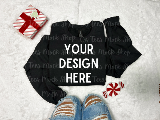 Gildan black mockup