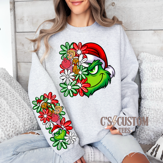 Grinch floral /sleeve