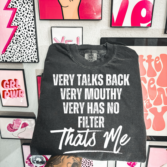 Very talks back