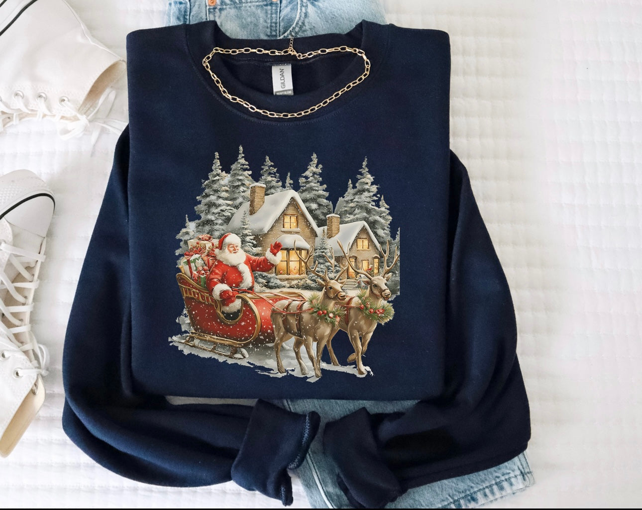 Vintage Santa reindeer