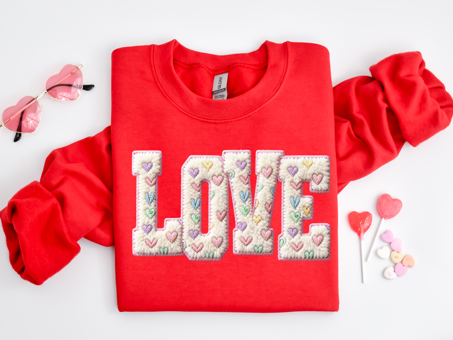 Faux candy heart love