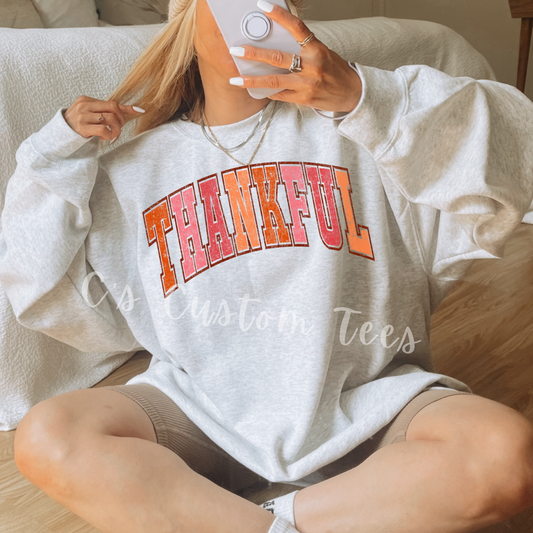 Pink orange thankful