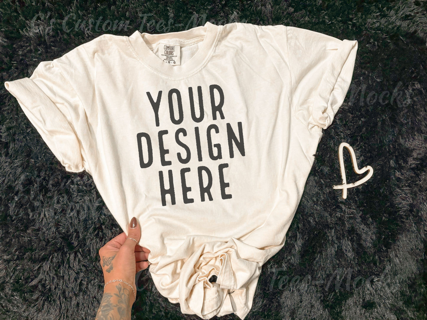 Comfort color ivory mockup