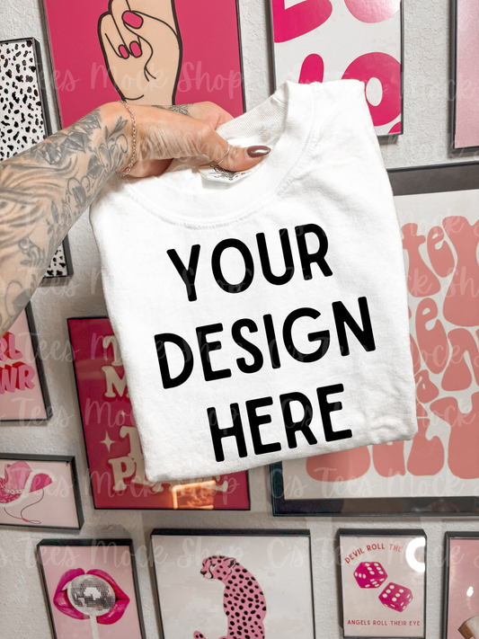 Comfort color white mockup