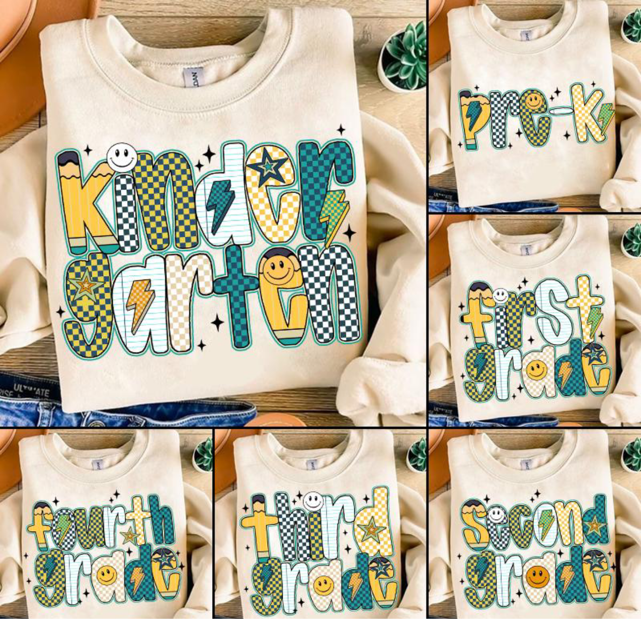 Grade boy version checkered -children size
