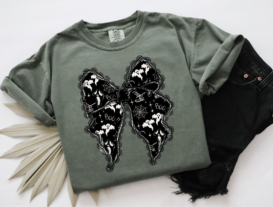 Black lace bow