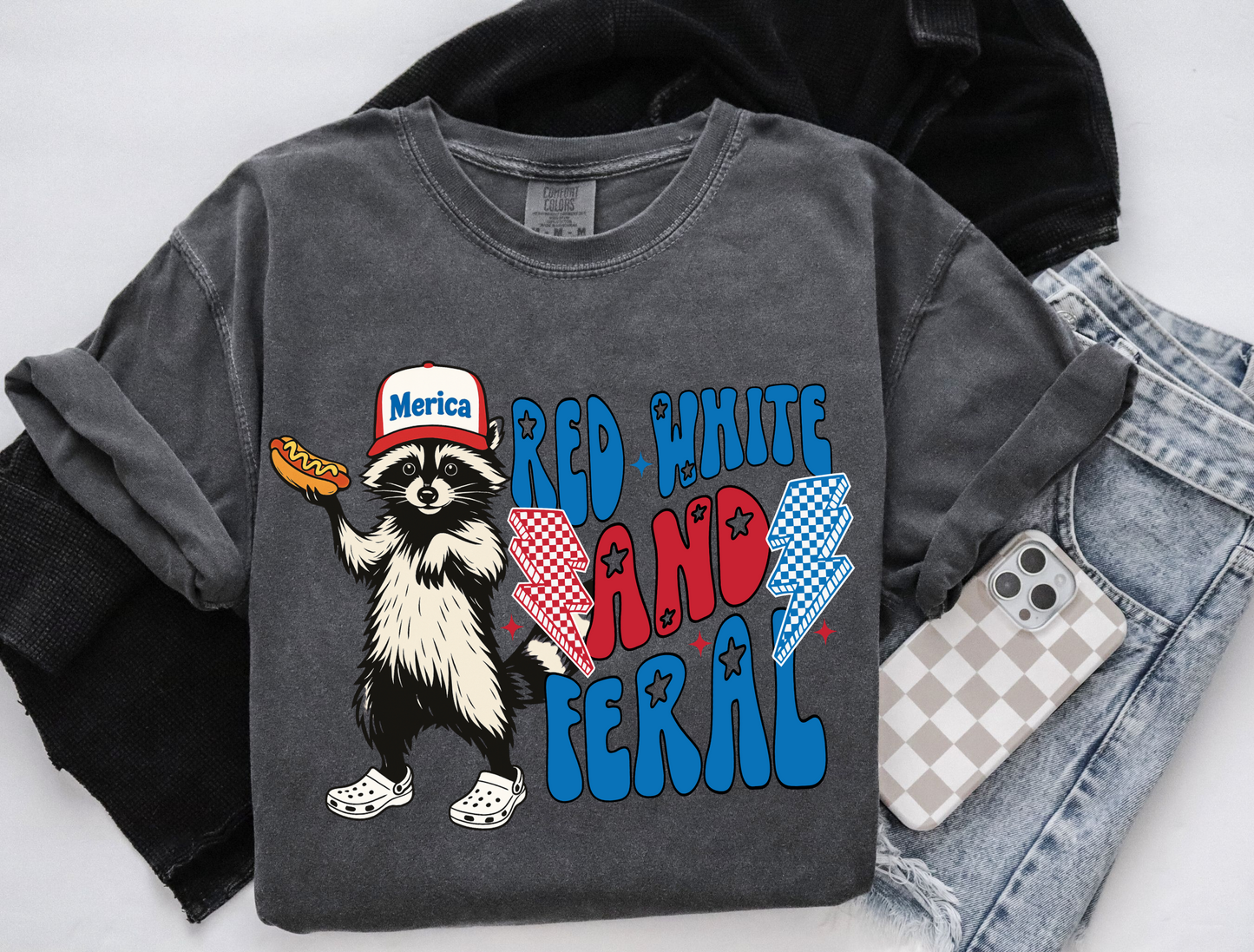 Red white & feral colored