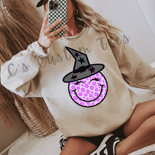 Purple witch smiley