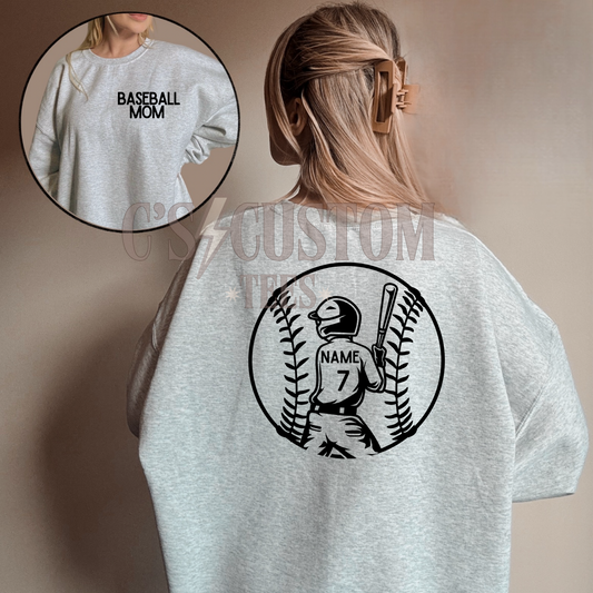 Baseball mom / back boy name & #
