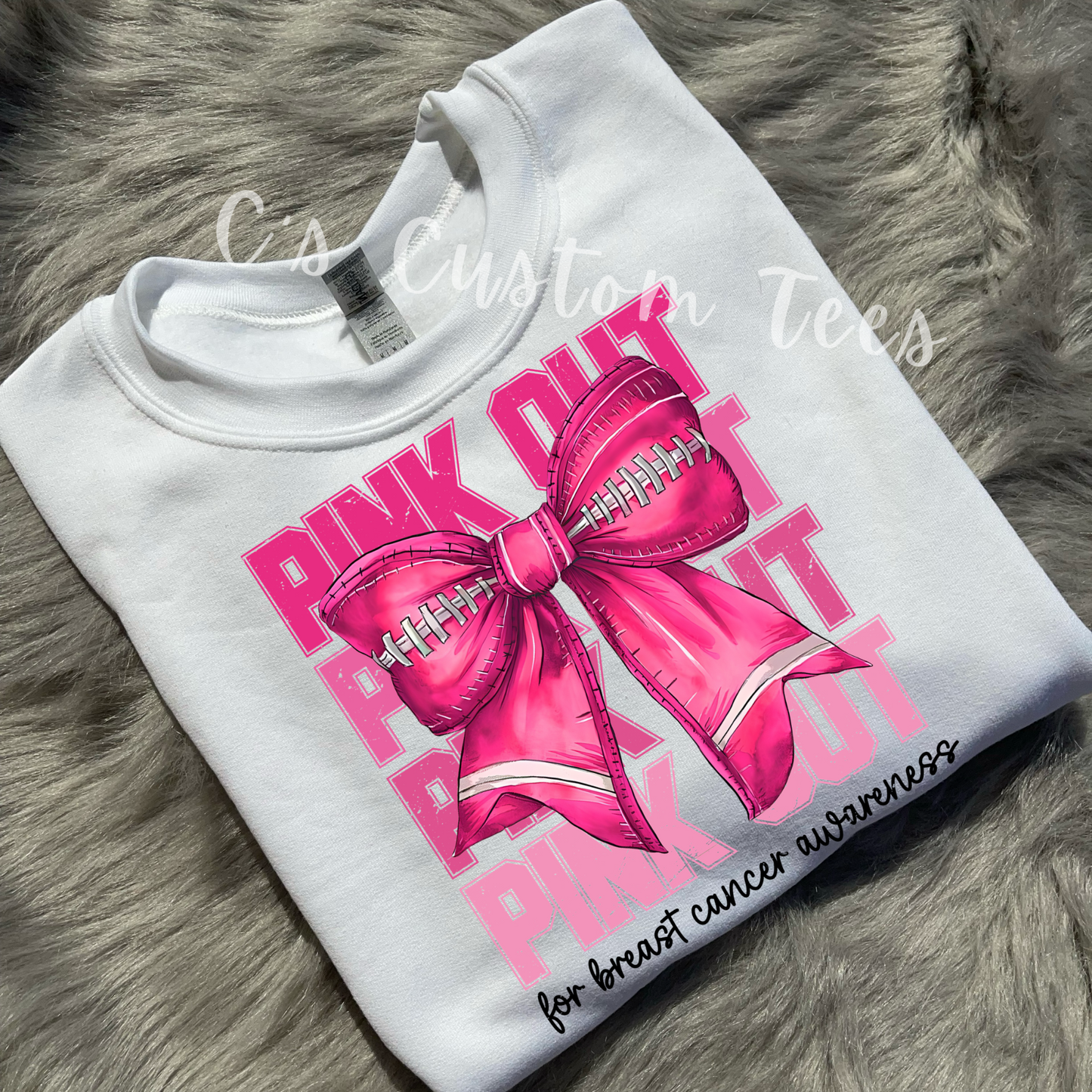 Pink out bow stacked