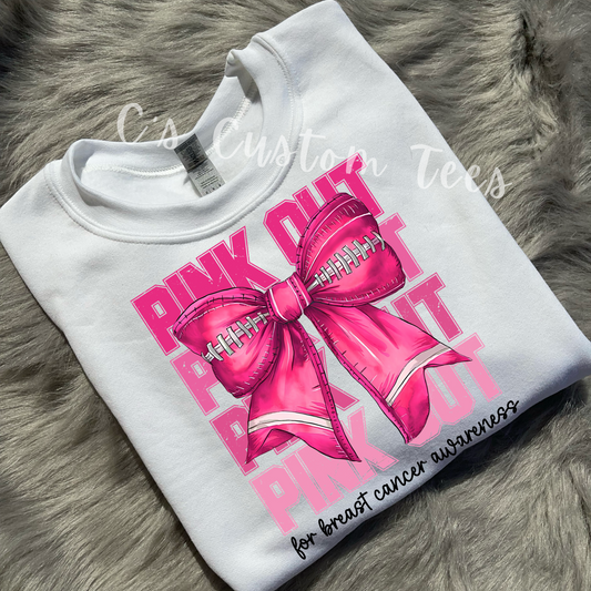 Pink out bow stacked