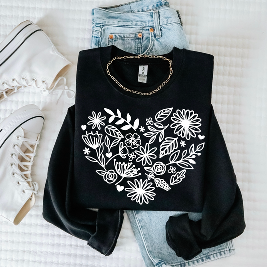 White flower heart