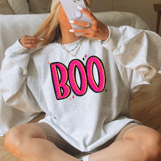 Pink sparkle boo