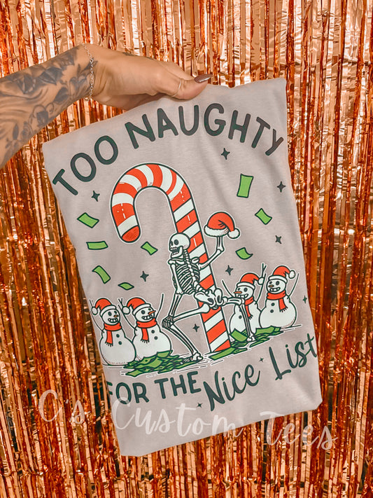 To naughty for nice list