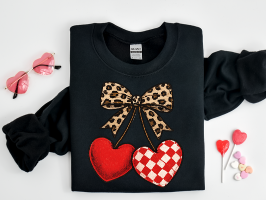 Cherry heart Lep bow