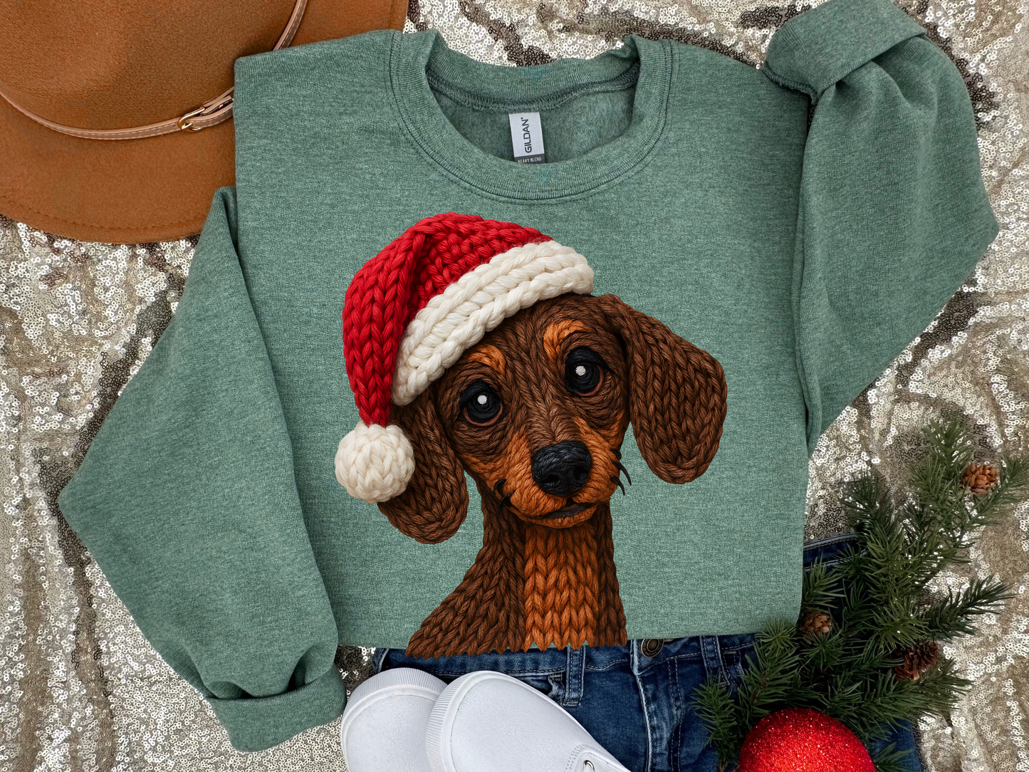 Weiner dog stitched look