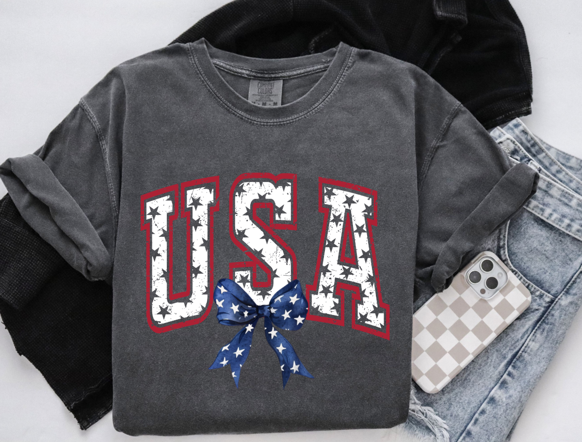 USA white w bow
