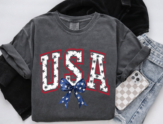 USA white w bow