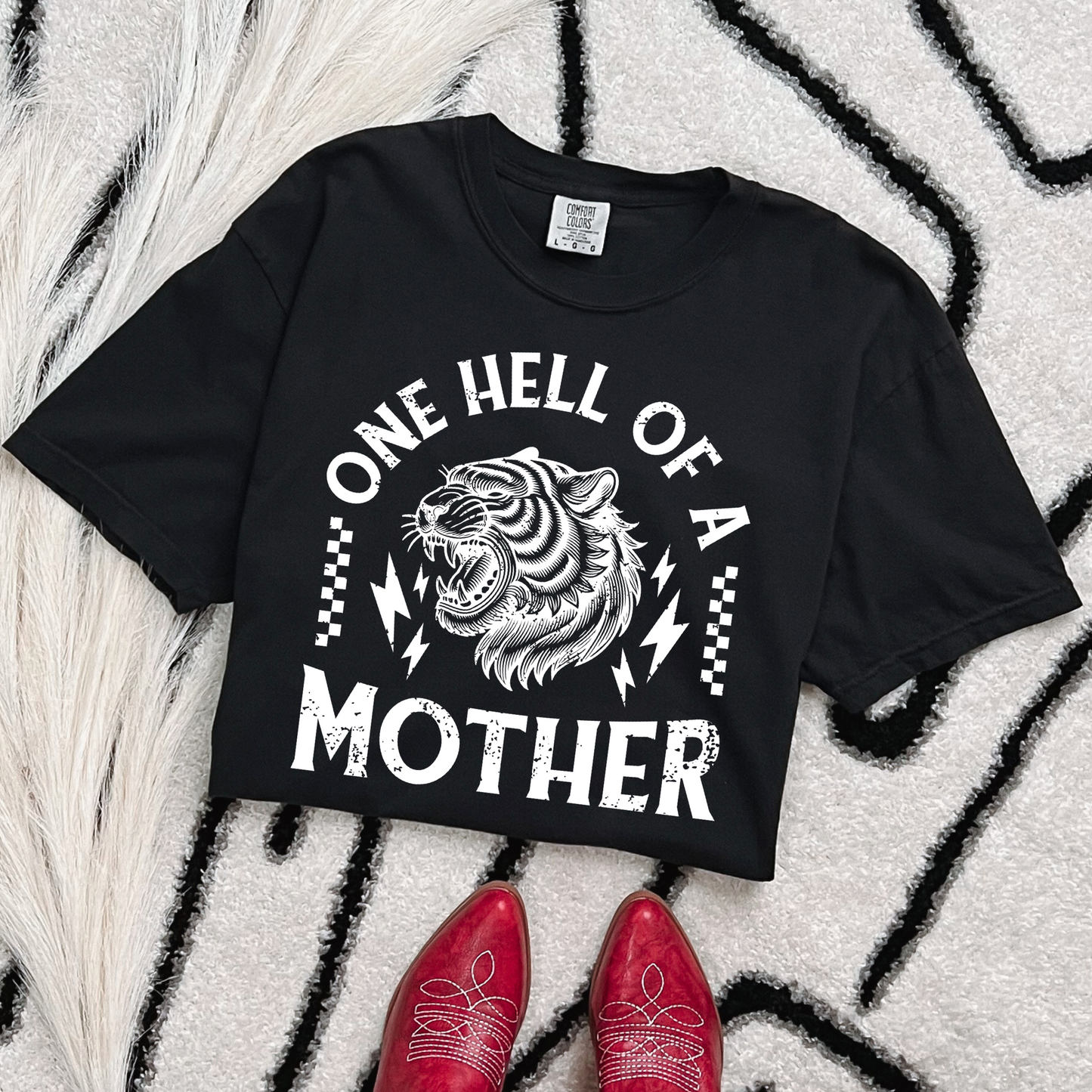 One hell of a mother -white font