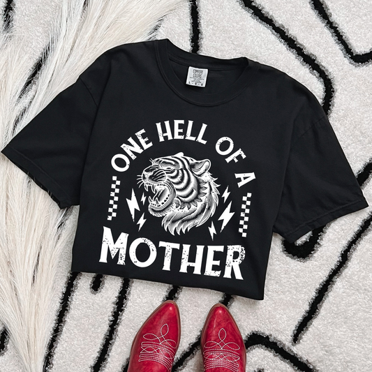 One hell of a mother -white font