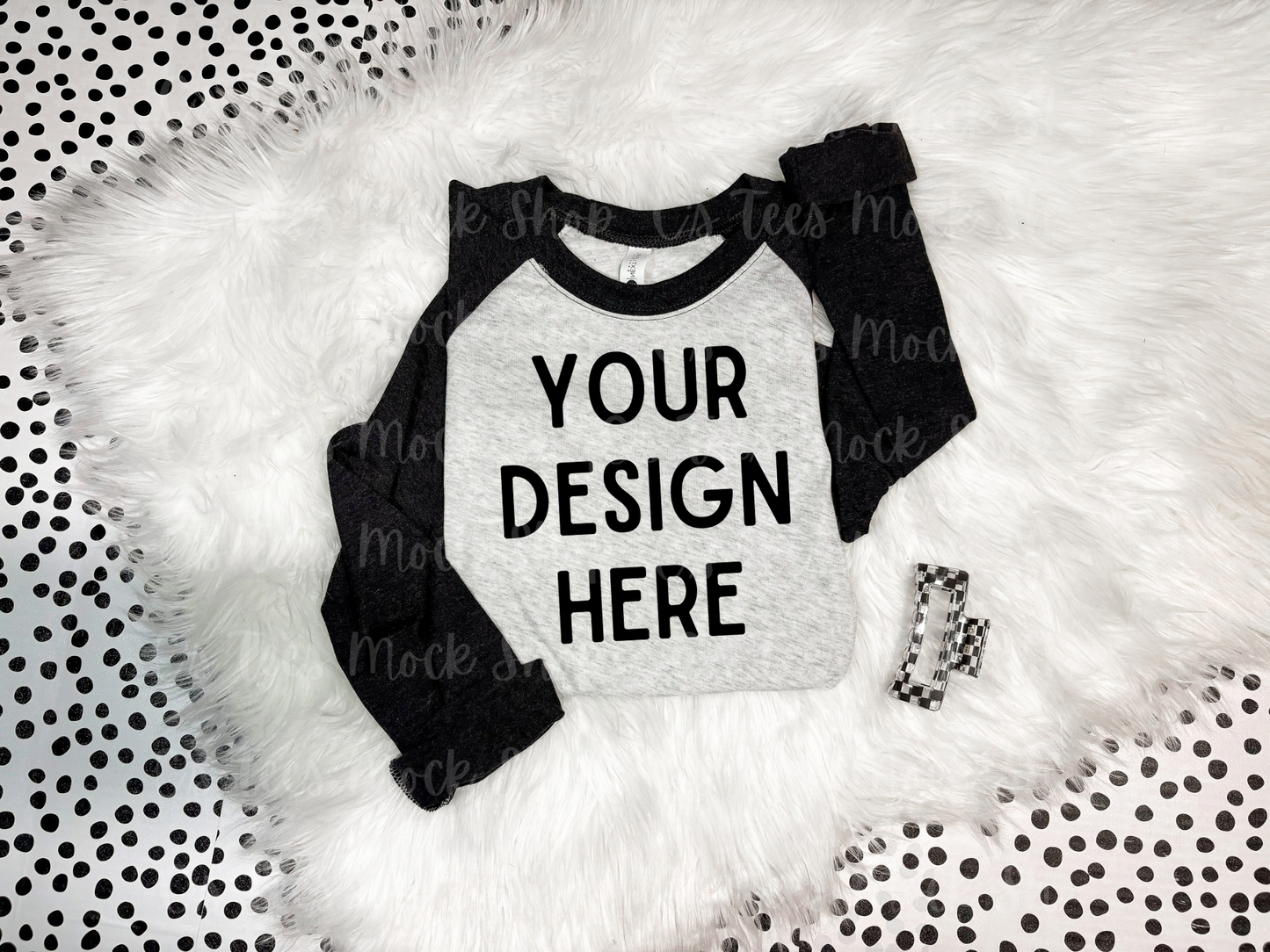 Next level raglan black mockup