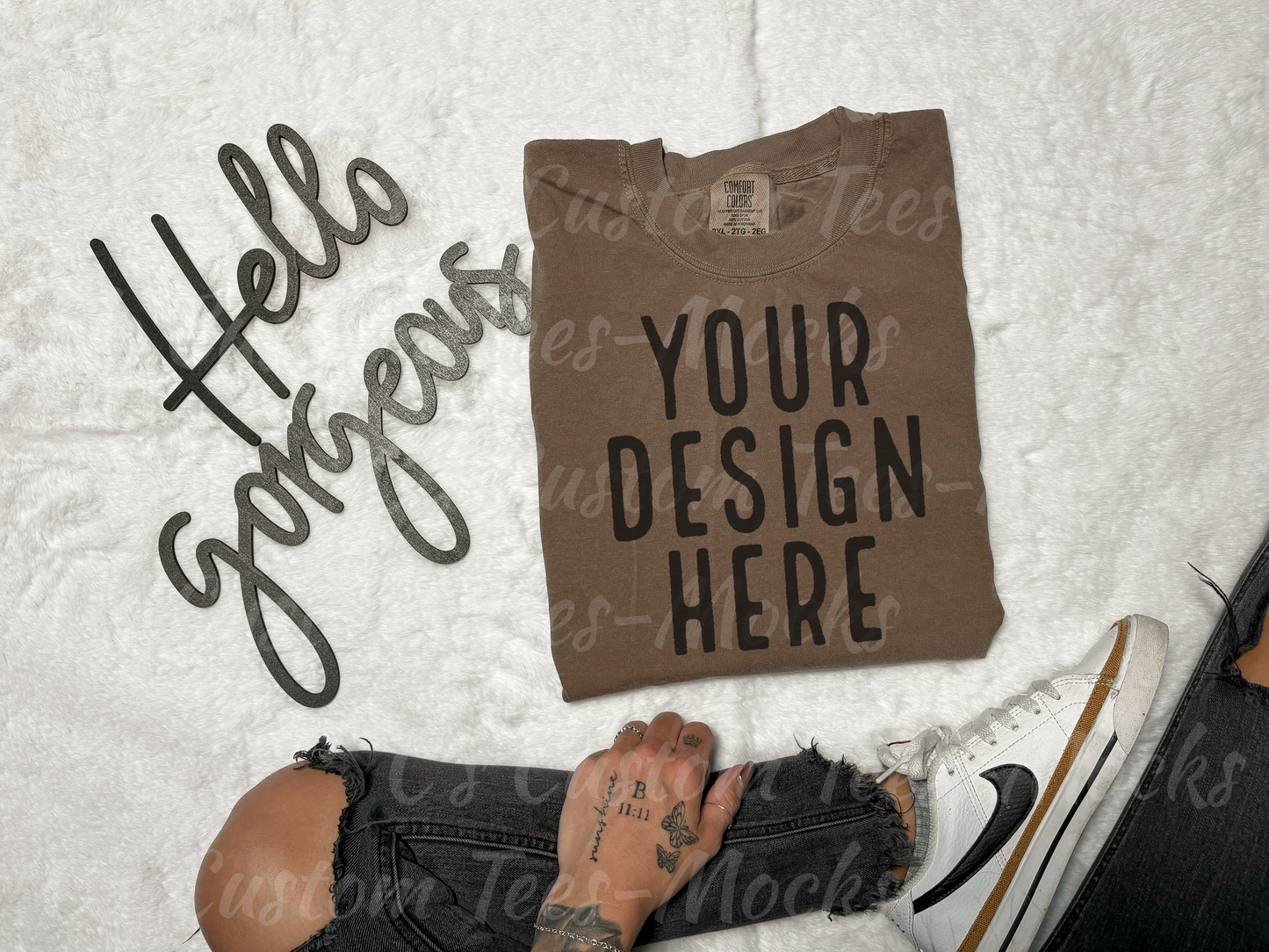 Comfort Color espresso mockup