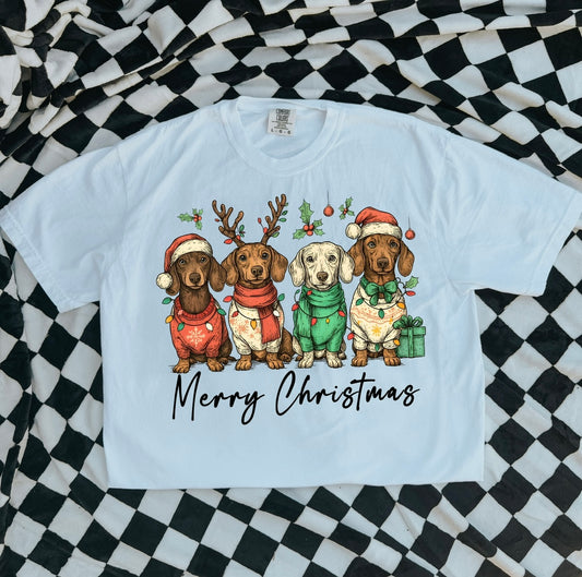 Merry Christmas wiener dogs