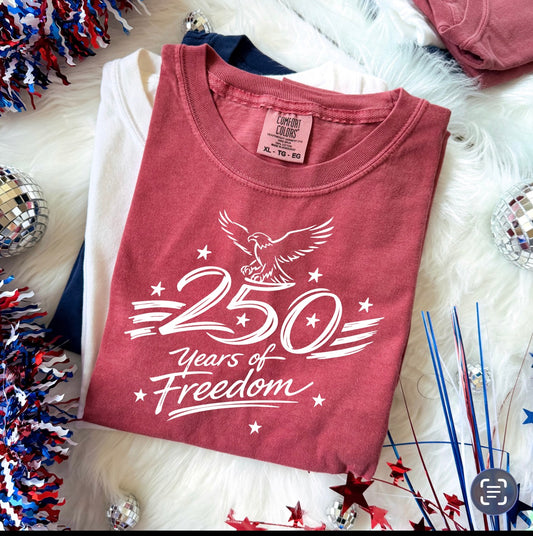 250 years of freedom -white font