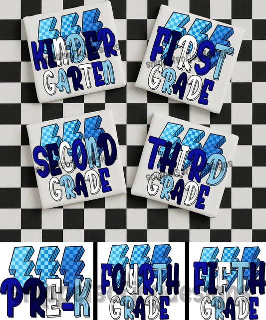 Grade boy version blue bolt  -children size