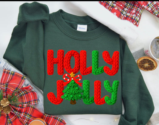 Holly jolly stitched look